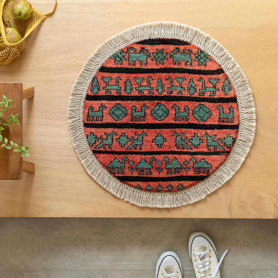 ギャッベ 丸形 直径約60cm – Persiadirect
