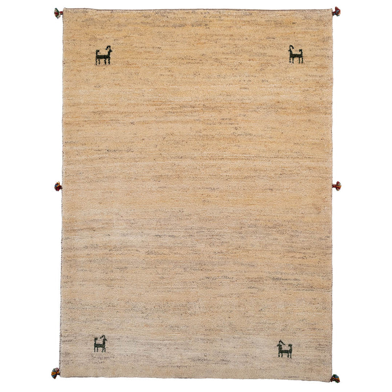 ギャッベ　ペルシャ手織り絨毯　ラグ　128×175cm