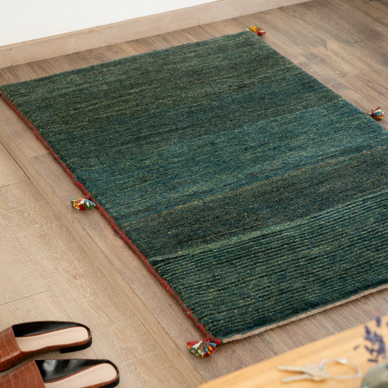 ギャッベ　ペルシャ手織り絨毯　ラグ　78×120cm