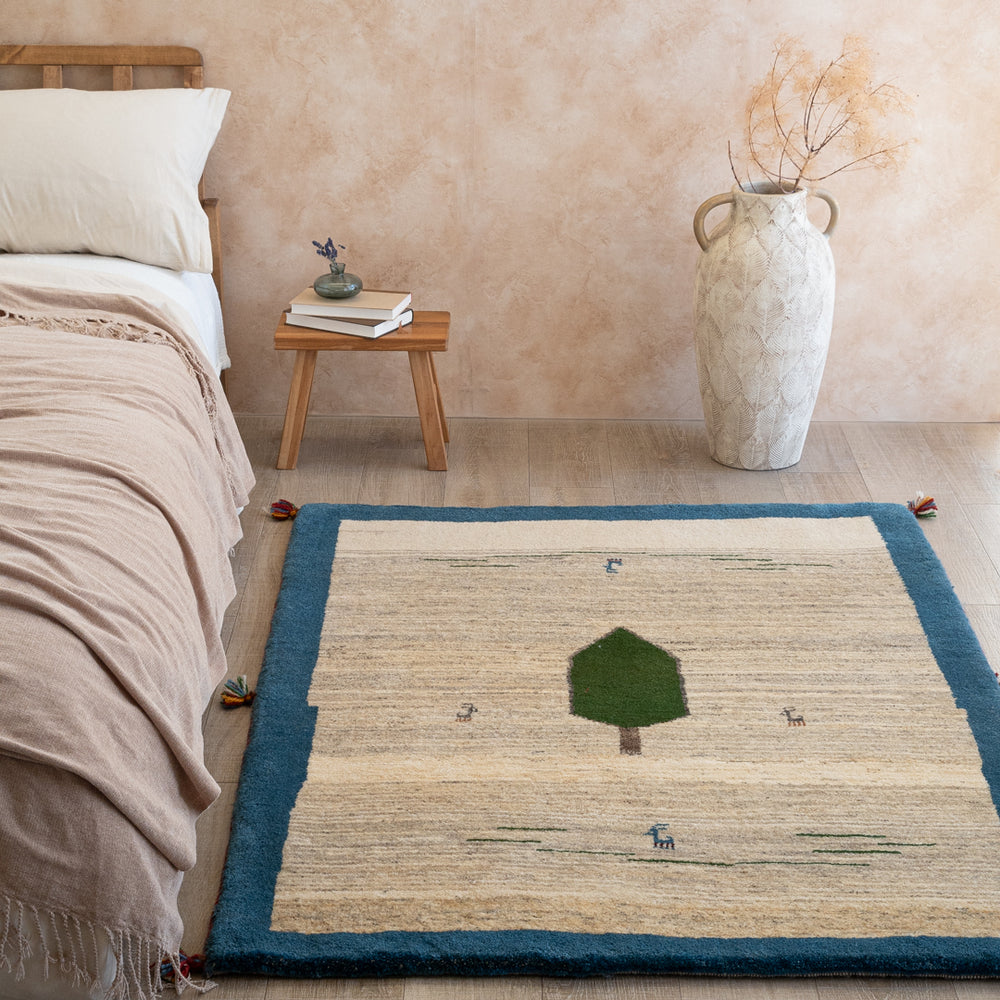 手織りペルシャ絨毯　新品　ギャッベ　210×141cm ラグ、カーペット　ギャべ 手織りペルシャ絨毯 新品 ギャッベ 210×141cm ラグ、カーペット