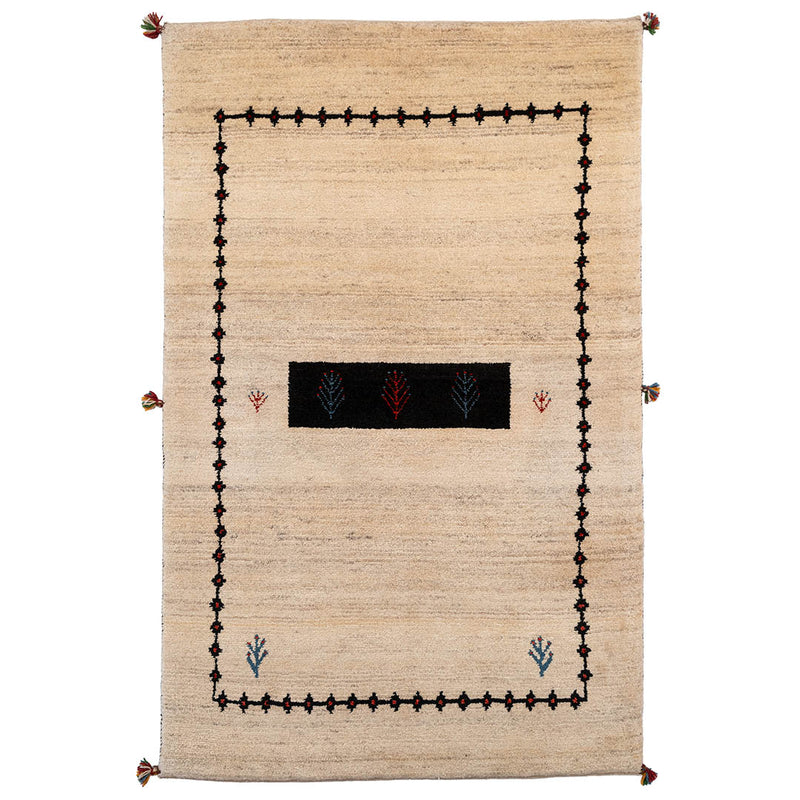 ギャッベ　ペルシャ手織り絨毯　ラグ　120×188cm