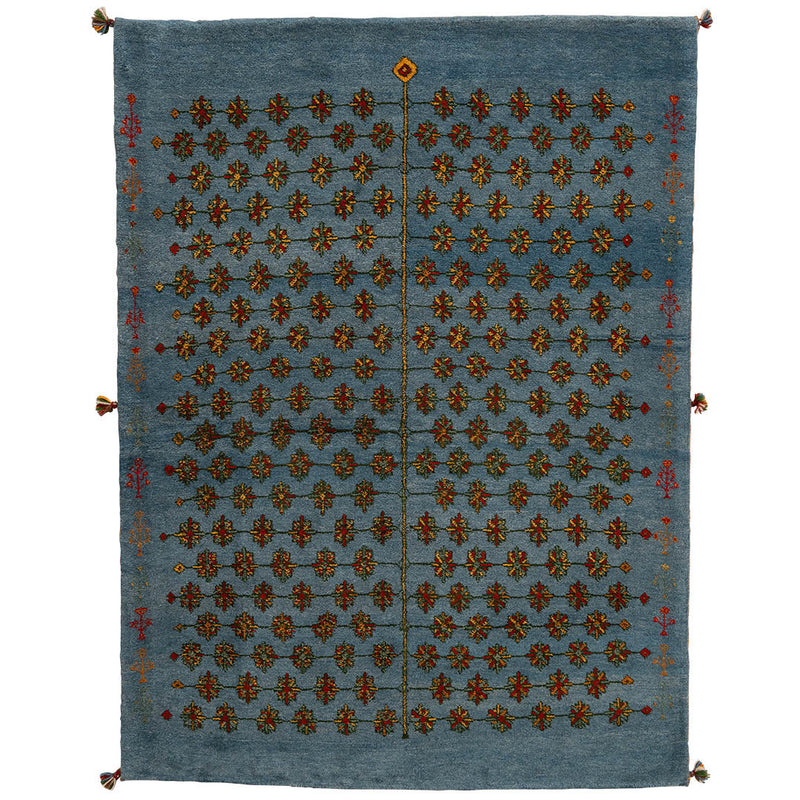 ギャッベ　ペルシャ手織り絨毯　ラグ　152×195cm