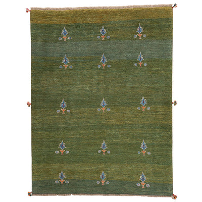 ギャッベ　ペルシャ手織り絨毯　ラグ　150×200cm