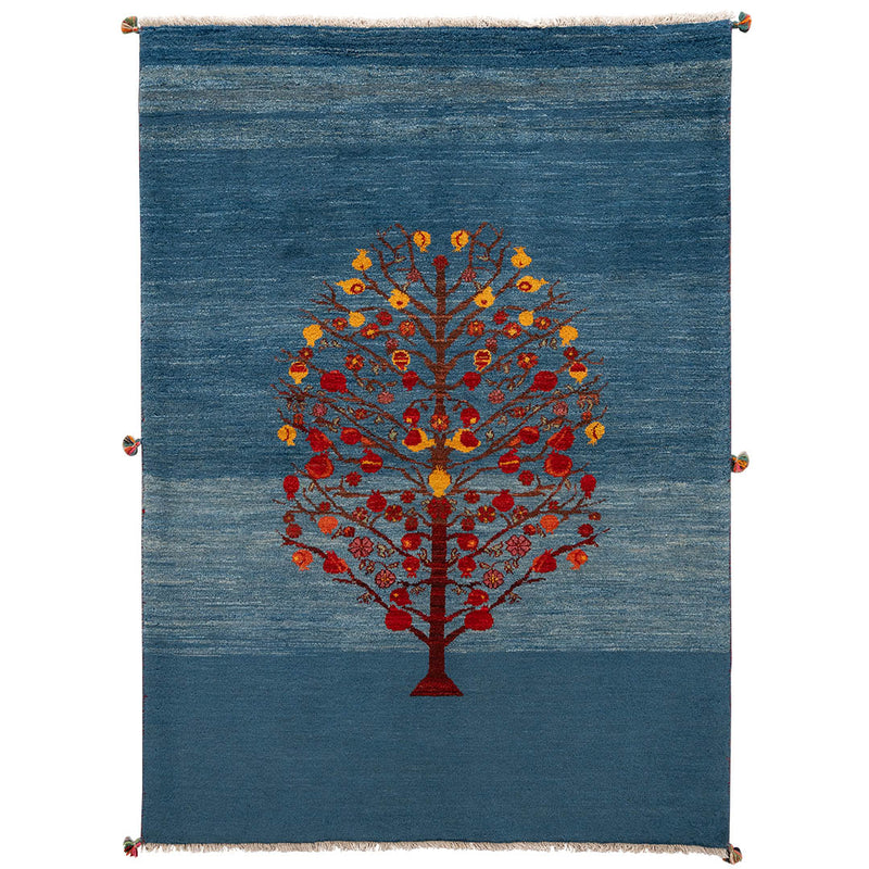 ギャッベ　ペルシャ手織り絨毯　ラグ　143×195cm
