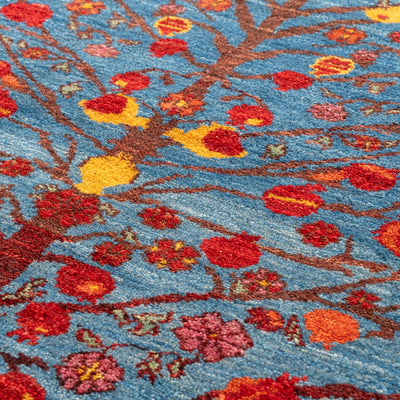 ギャッベ　ペルシャ手織り絨毯　ラグ　143×195cm