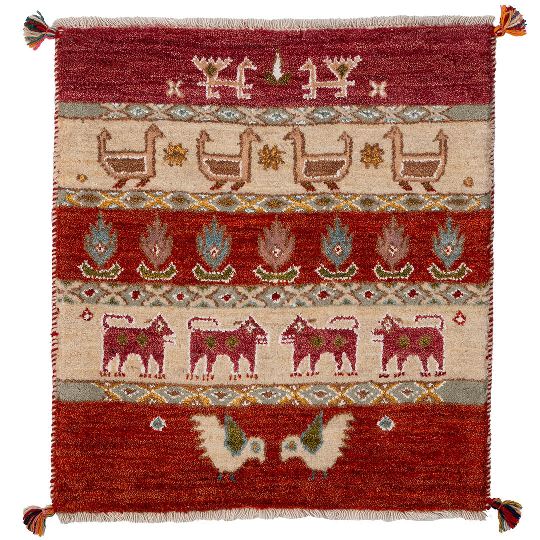 ギャッベ ペルシャ手織り絨毯 玄関マット 60×65cm – Persiadirect