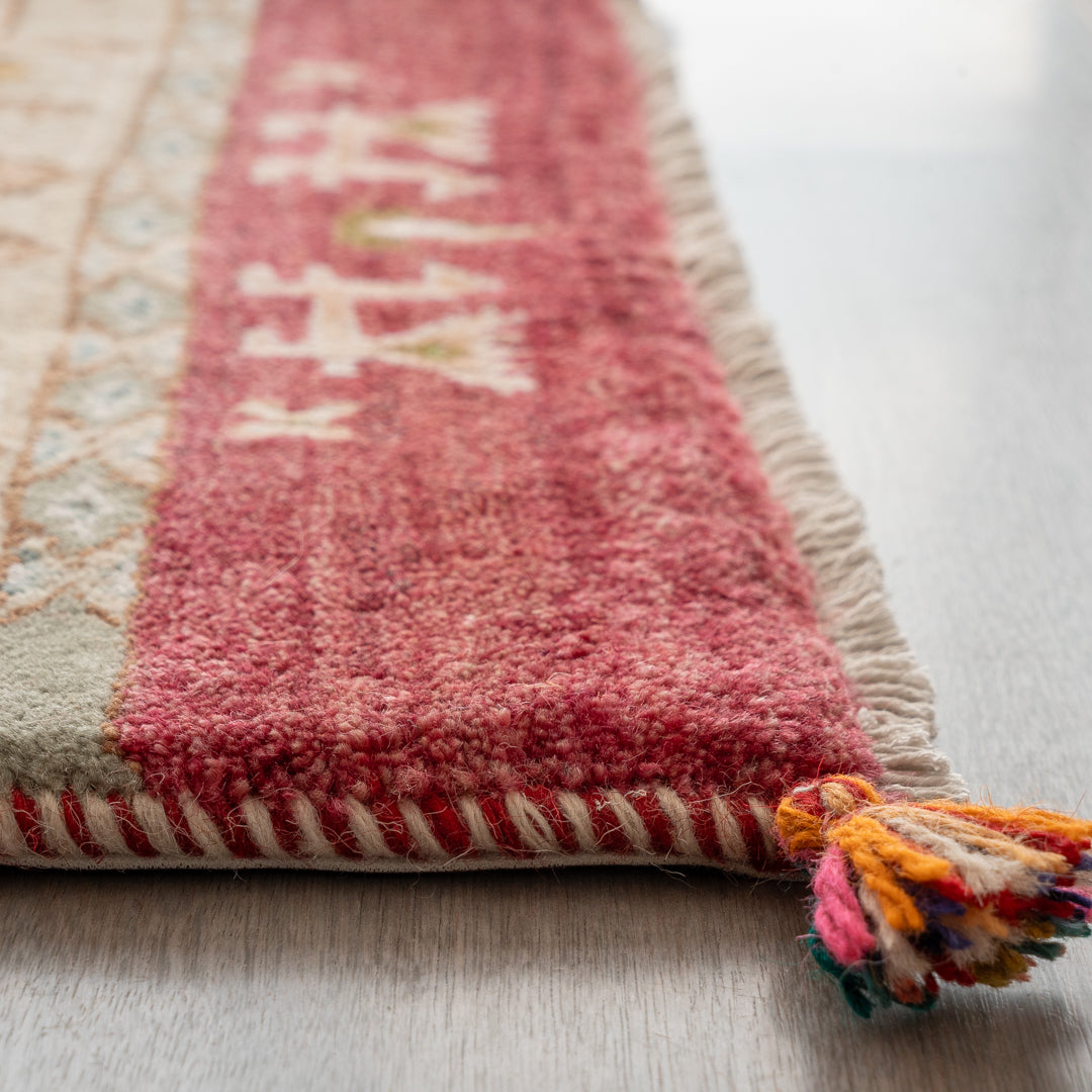 ペルシャ絨毯手織りギャッベウール 6枚セット　40x40cm ペルシャ絨毯手織りギャッベウール 6枚セット 40x40cm