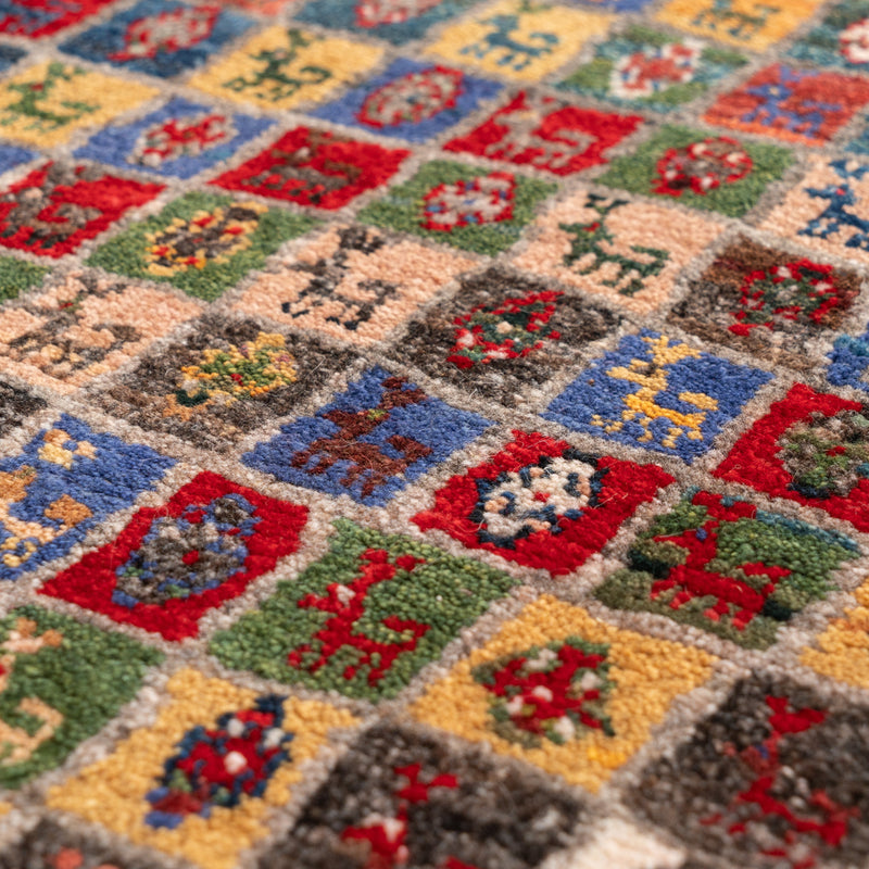 ギャッベ　ペルシャ手織り絨毯　玄関マット　68×92cm