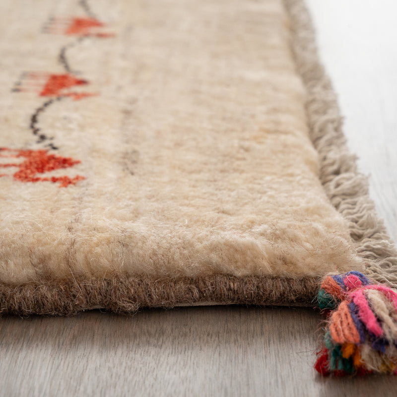 ギャッベ　ペルシャ手織り絨毯　玄関マット　60×90cm