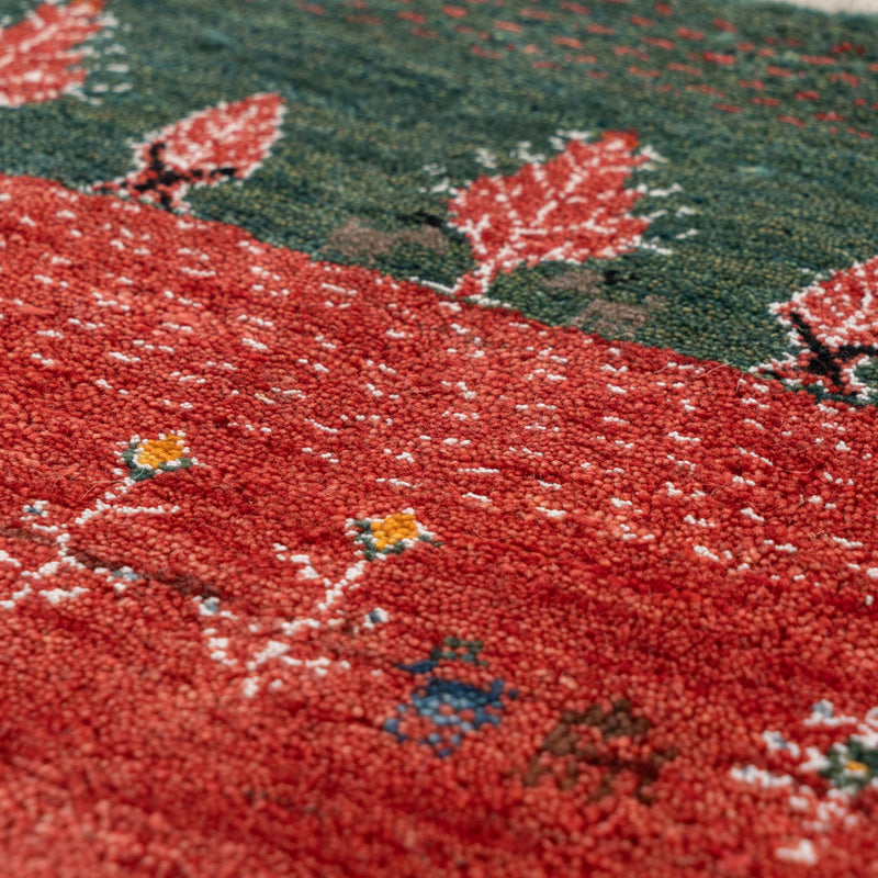 ギャッベ　ペルシャ手織り絨毯　玄関マット　61×91cm