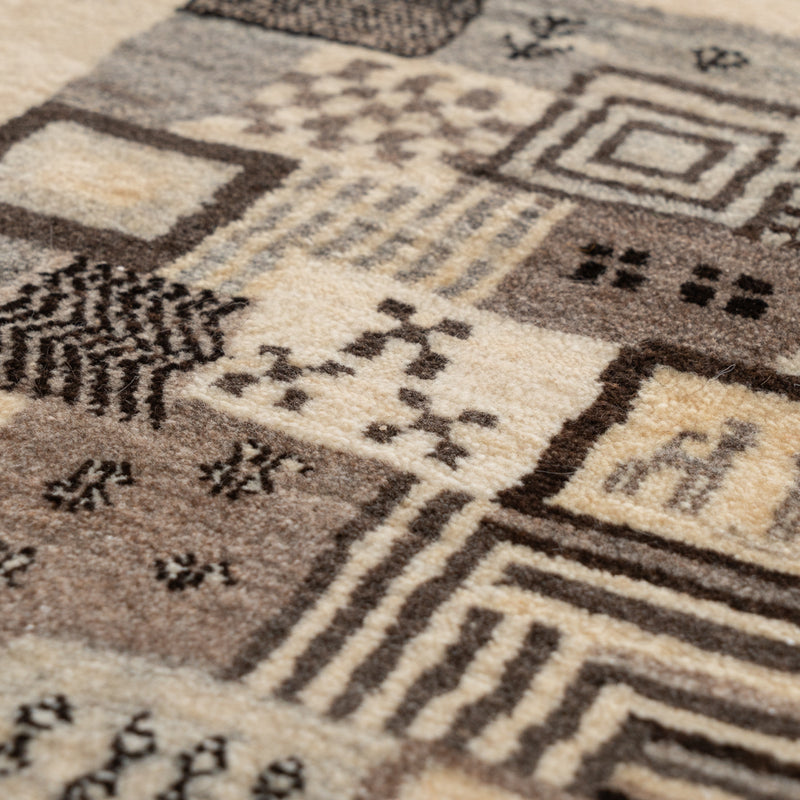 ギャッベ　ペルシャ手織り絨毯　玄関マット　62×90cm