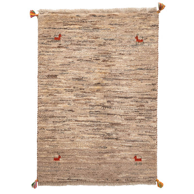 ギャッベ　ペルシャ手織り絨毯　玄関マット　65×91cm