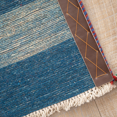 ギャッベ　ペルシャ手織り絨毯　玄関マット　64×88cm