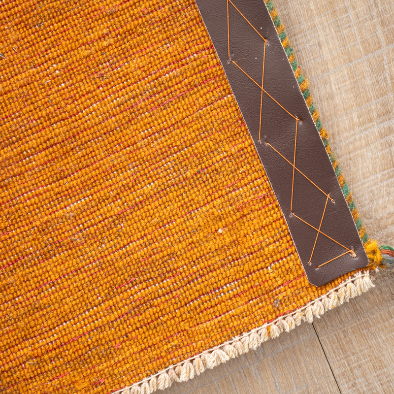 ギャッベ　ペルシャ手織り絨毯　玄関マット　63×82cm