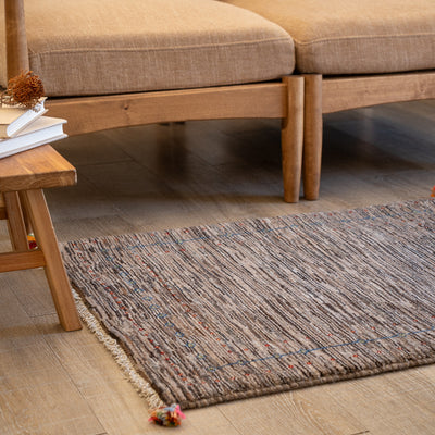 ギャッベ　ペルシャ手織り絨毯　玄関マット　63×85cm