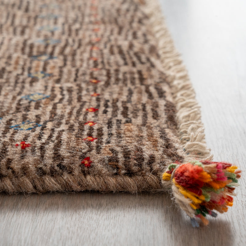 ギャッベ　ペルシャ手織り絨毯　玄関マット　63×85cm