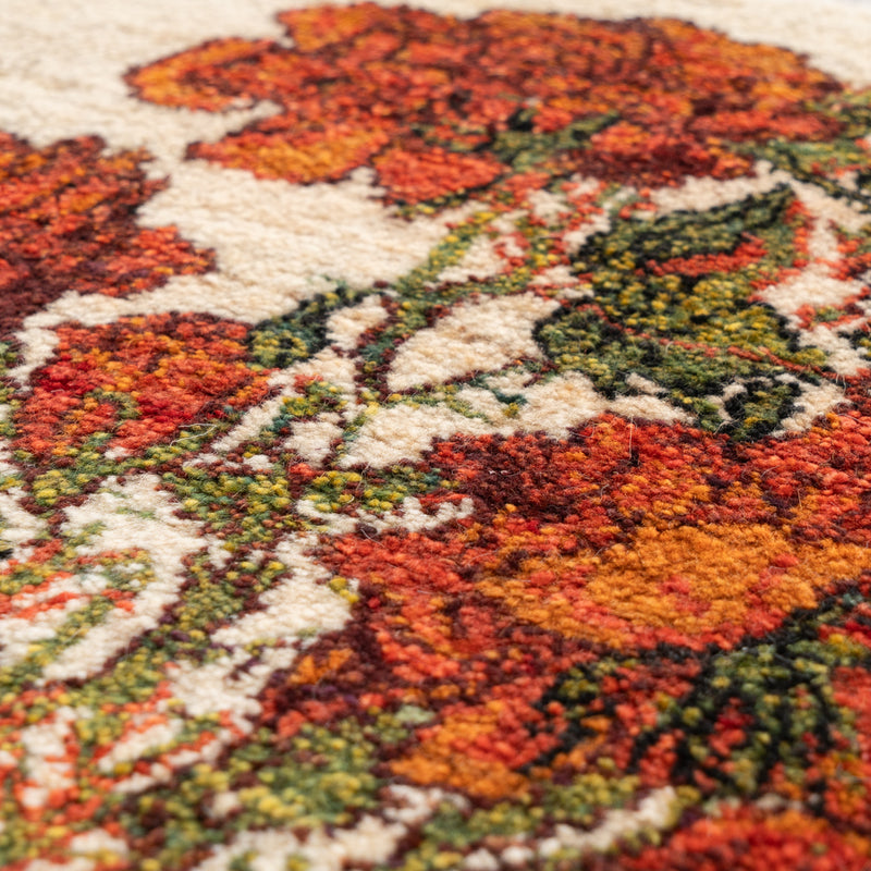 ギャッベ　ペルシャ手織り絨毯　玄関マット　56×82cm
