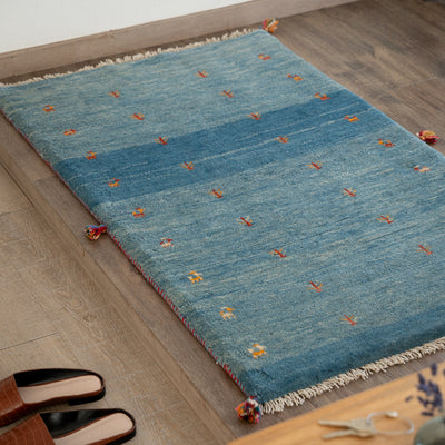 ギャッベ　ペルシャ手織り絨毯　ラグ　76×130cm