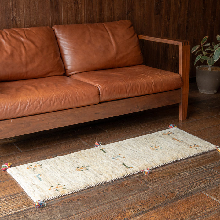 123x40cm ペルシャギャッベ ランナー (ギャベ) ペルシャ絨毯 ギャッベ ギャッベ ペルシャ手織り絨毯 ランナー（細長い） 40×120cm – Persiadirect