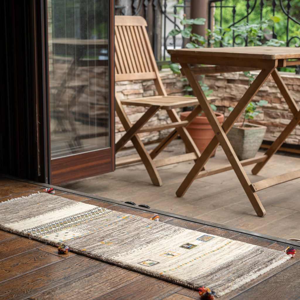 ギャッベ ペルシャ手織り絨毯 ランナー（細長い） 42×120cm – Persiadirect