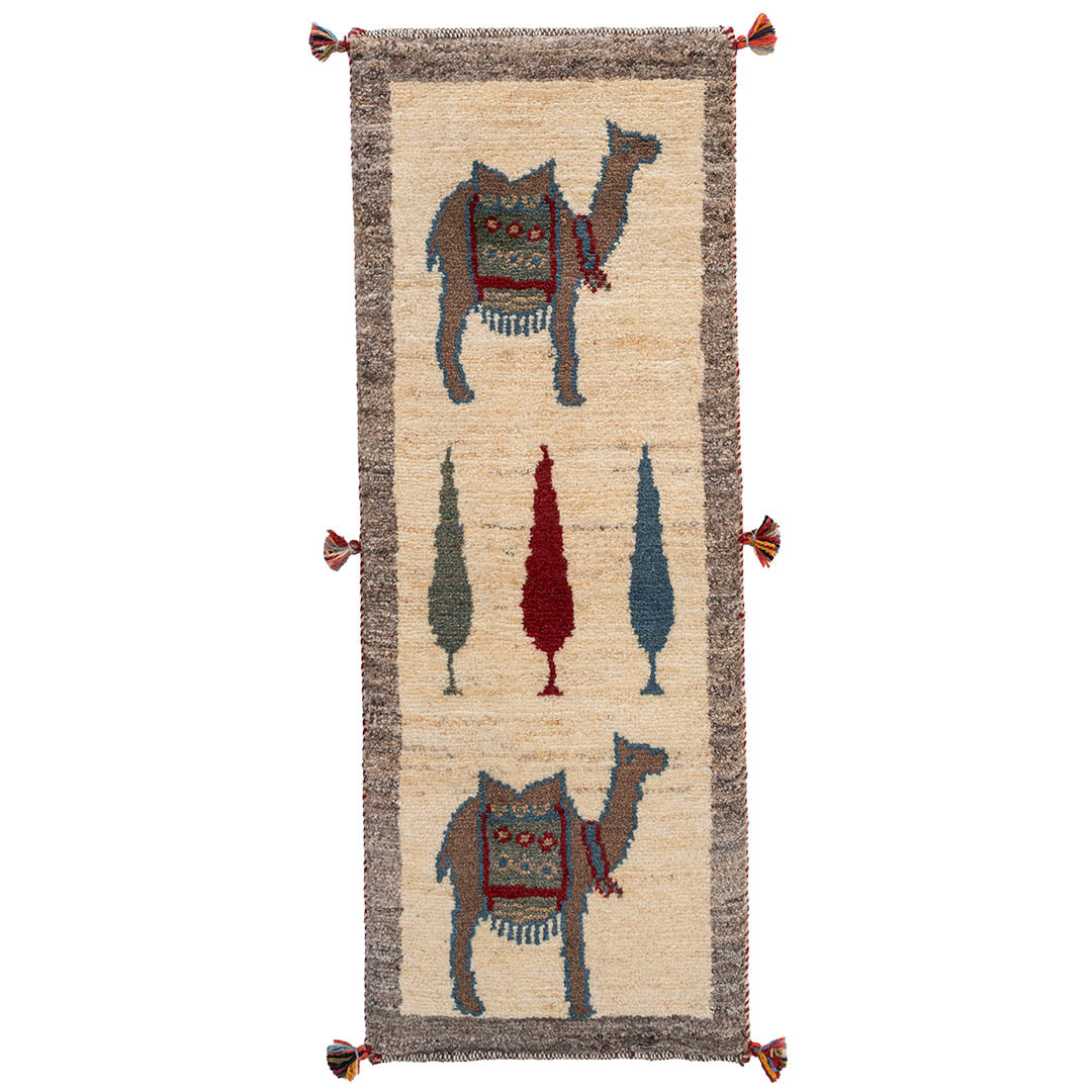 ギャッベ ペルシャ手織り絨毯 ランナー（細長い） 43×113cm – Persiadirect