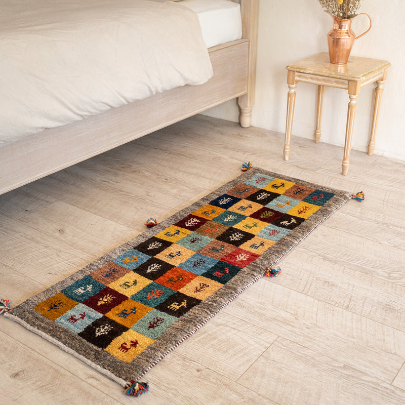 ギャッベ ペルシャ手織り絨毯 ランナー（細長い） 44×122cm – Persiadirect