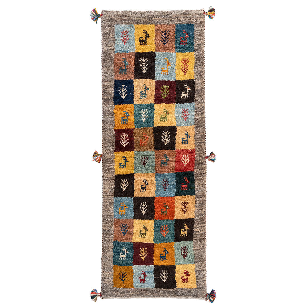 ギャッベ ペルシャ手織り絨毯 ランナー（細長い） 44×122cm – Persiadirect
