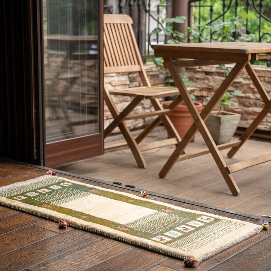 120x40cm ペルシャギャッベ ランナー (ギャベ) ペルシャ絨毯 ギャッベ ギャッベ ランナーサイズ（細長いサイズ）（約40×120cm） – Persiadirect