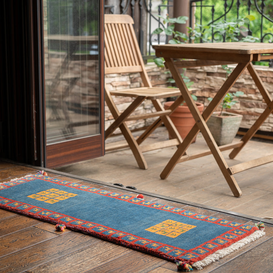 120x40cm ペルシャギャッベ ランナー (ギャベ) ペルシャ絨毯 ギャッベ