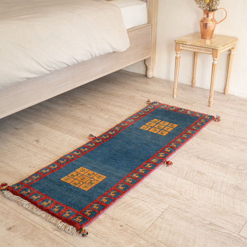ギャッベ ペルシャ手織り絨毯 ランナー（細長い） 43×120cm – Persiadirect