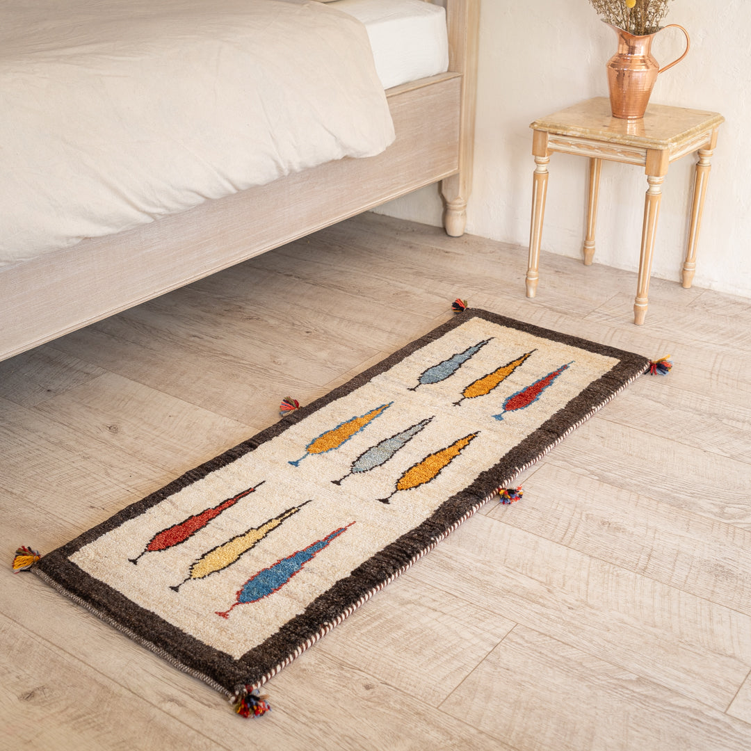 ギャッベ ペルシャ手織り絨毯 ランナー（細長い） 43×119cm – Persiadirect