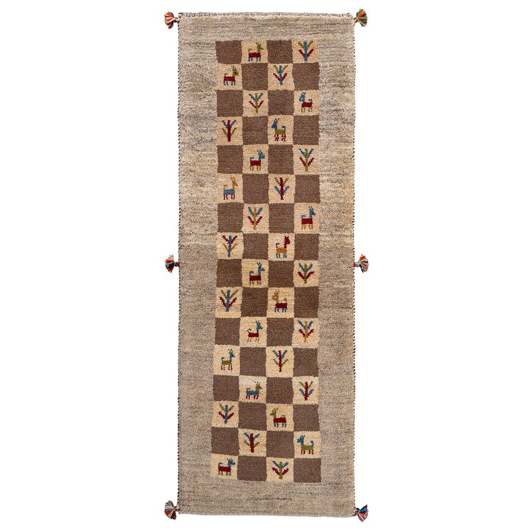 ギャッベ ペルシャ手織り絨毯 ランナー（細長い） 52×148cm – Persiadirect