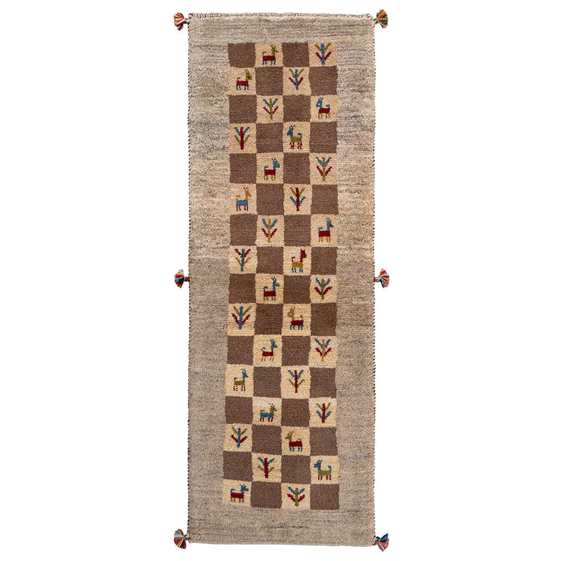 ギャッベ ペルシャ手織り絨毯 ランナー（細長い） 52×148cm – Persiadirect