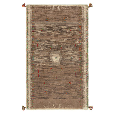 ギャッベ　ペルシャ手織り絨毯　ラグ　77×124cm