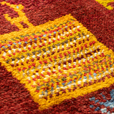 ギャッベ　ペルシャ手織り絨毯　ランナー（細長い）　56×137cm