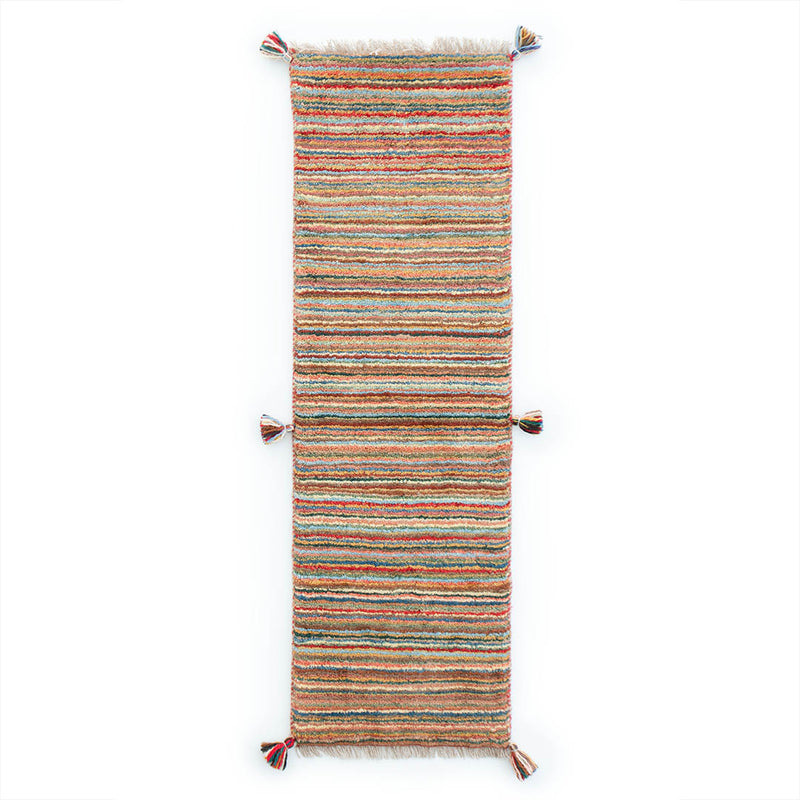 ギャッベ　ペルシャ手織り絨毯　ランナー（細長い）　39×120cm