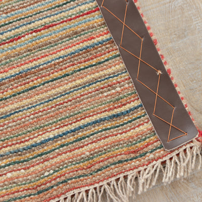 ギャッベ　ペルシャ手織り絨毯　ランナー（細長い）　39×120cm