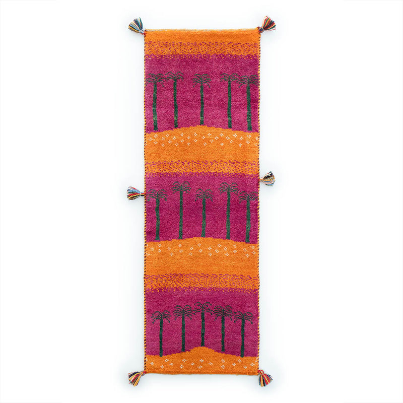 ギャッベ　ペルシャ手織り絨毯　ランナー（細長い）　40×118cm