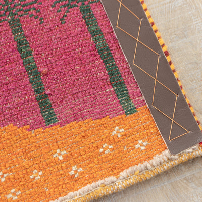 ギャッベ　ペルシャ手織り絨毯　ランナー（細長い）　40×118cm