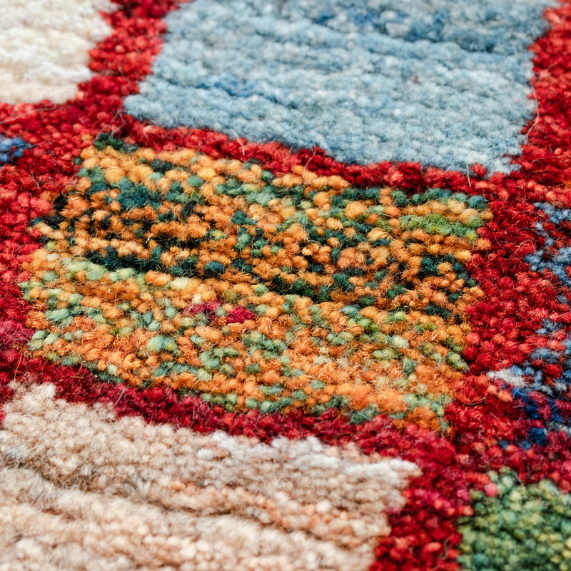 ギャッベ　ペルシャ手織り絨毯　ランナー（細長い）　56×145cm