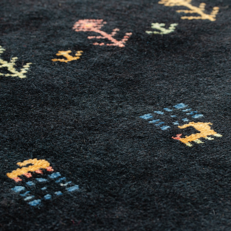 ギャッベ　ペルシャ手織り絨毯　ランナー　80×286cm