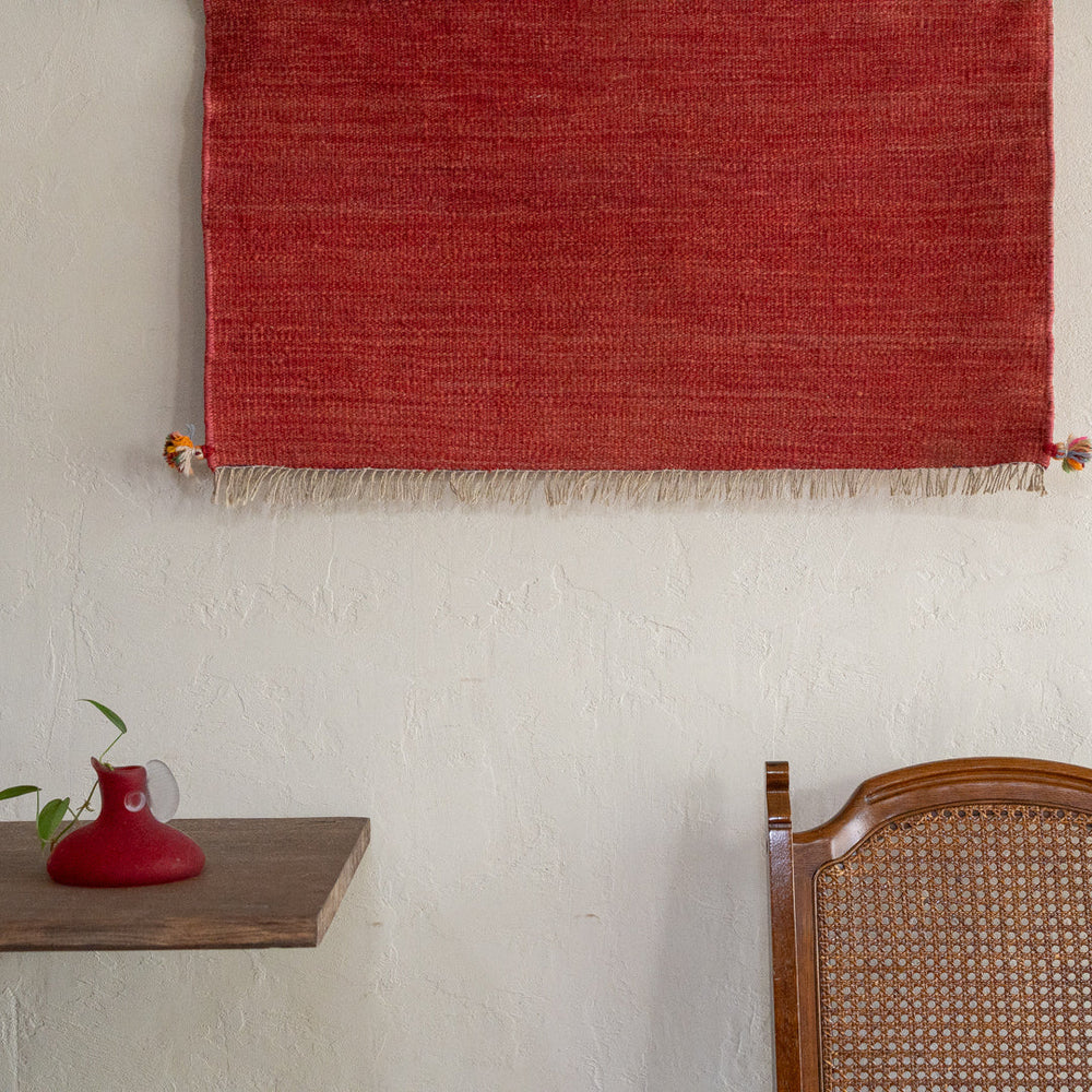 ペルシャ手織りキリム ウール 玄関マット シーラーズ 52×83cm