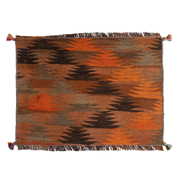 ペルシャ手織りキリム ウール ミニキリム サベ 50×66cm – Persiadirect