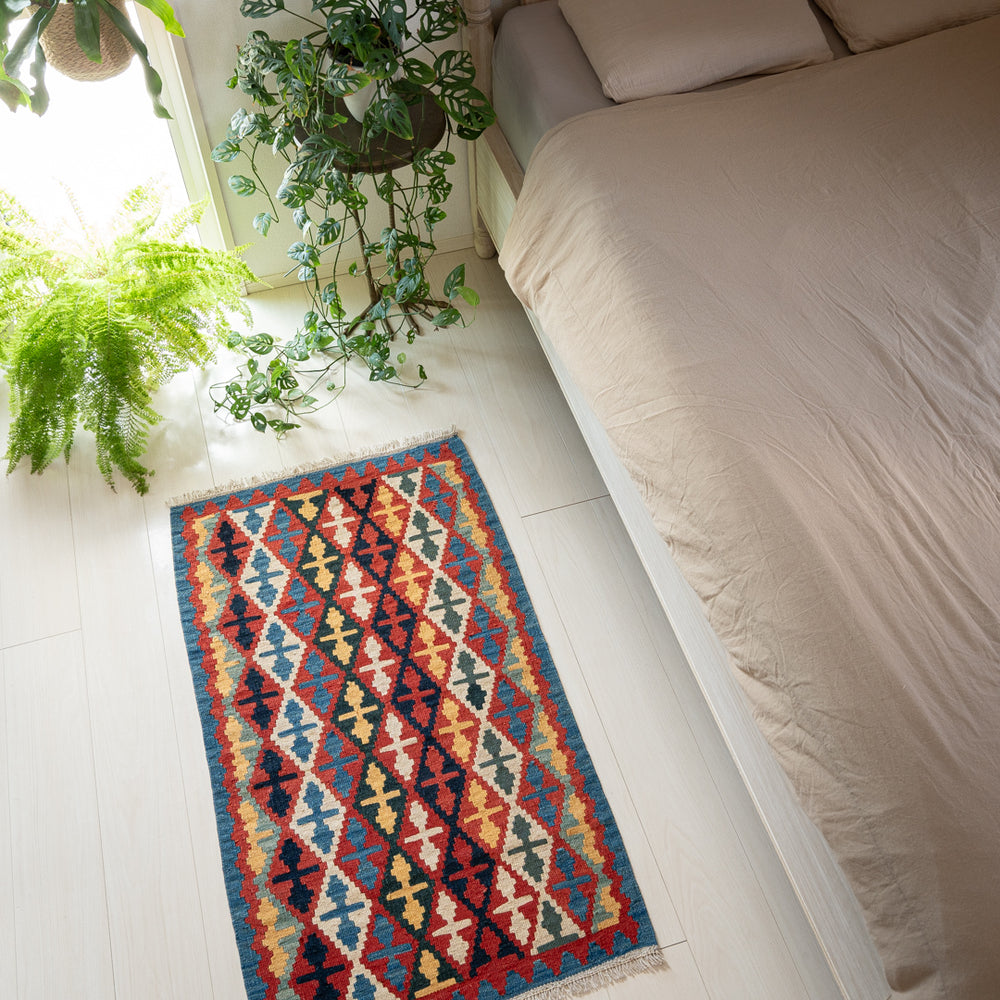 ペルシャキリム手織りウール100% 150x107cm ペルシャキリム手織りウール100% 150x107cm