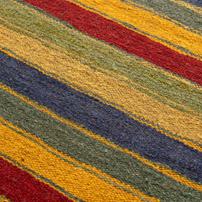 ペルシャ手織りキリム　ウール　ランナー（細長い）　ヴェラミン　48×146cm