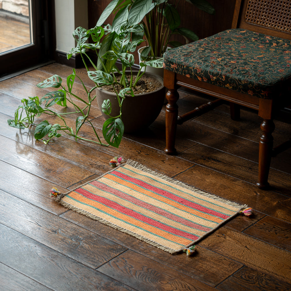 ペルシャ手織キリム ウール 玄関マット バクティアリ 50×80cm