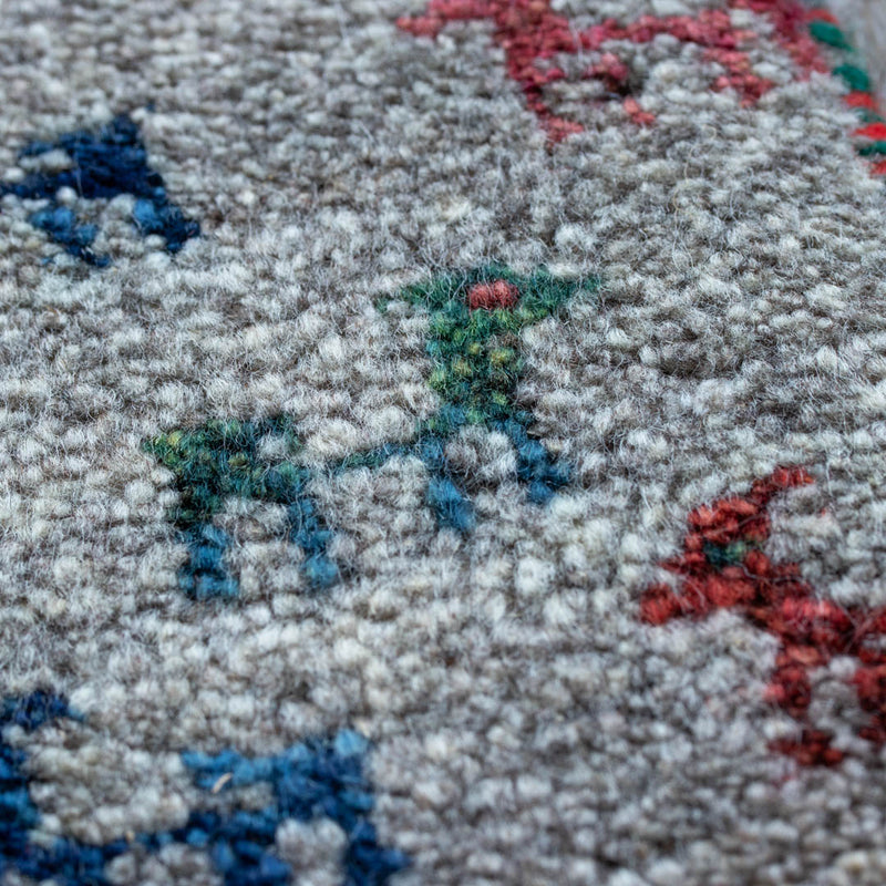ギャッベ　ペルシャ手織り絨毯　玄関マット　39×61.5cm