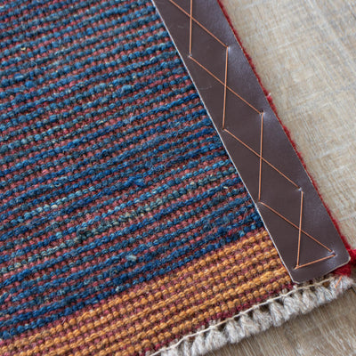 ギャッベ　ペルシャ手織り絨毯　玄関マット　43×55cm