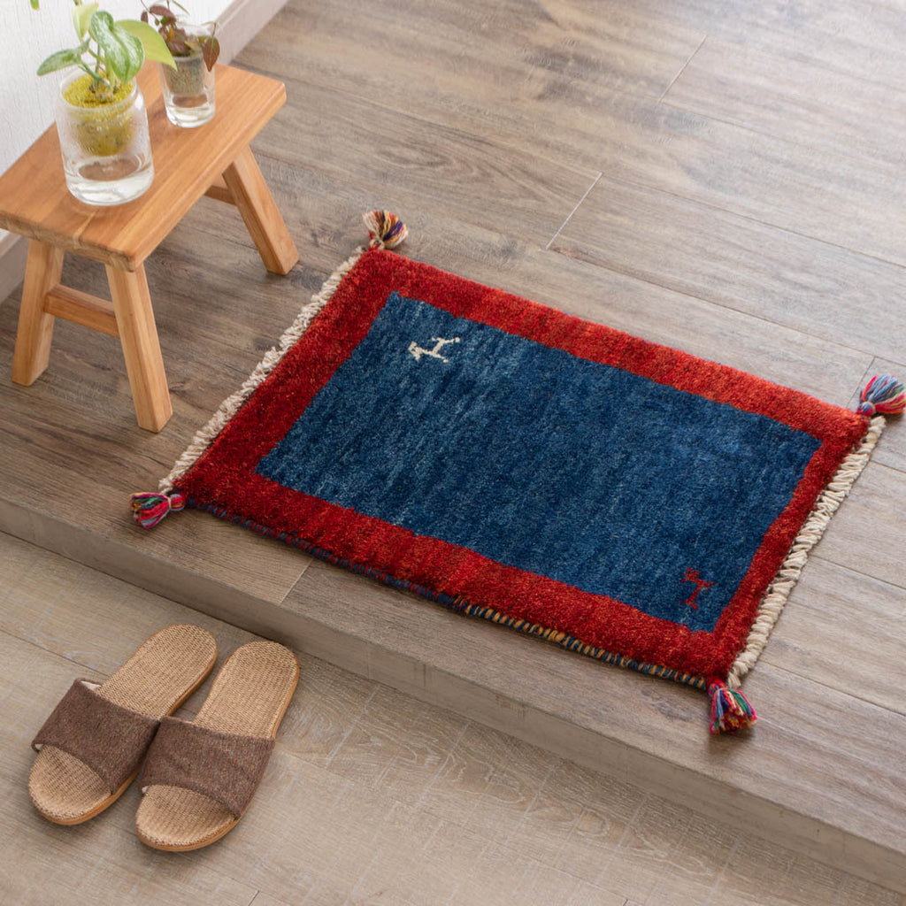 ギャッベ ペルシャ手織り絨毯 玄関マット 43×60cm – Persiadirect