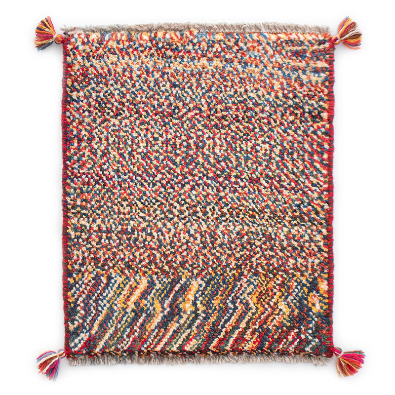 ギャッベ　ペルシャ手織り絨毯　玄関マット　47×56cm